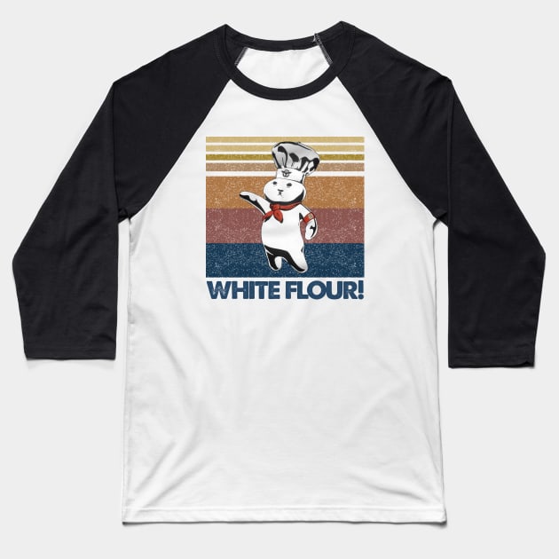 Pillsbury Doughboy White Flour Baseball T-Shirt by tinastore